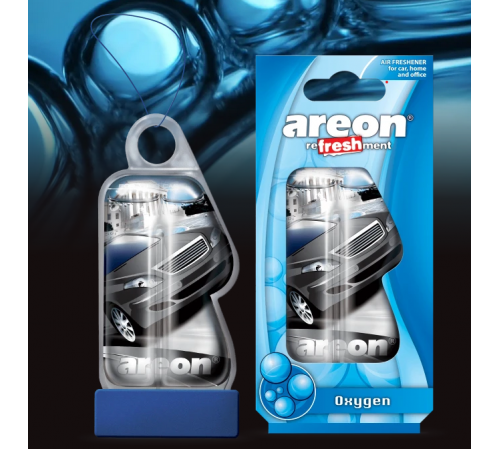 Ароматизатор подвесной гелевый Areon LIQUID Oxygen (Кислород) 8,5 мл