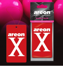 Ароматизатор воздуха картонный Areon X VERSION Limited красный Bubble Gum (Бабл Гам)