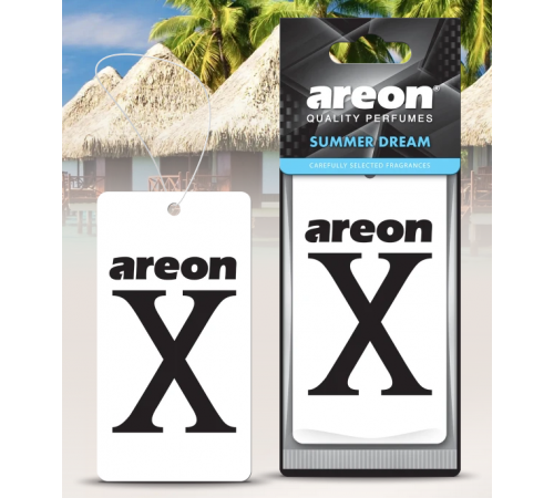 Ароматизатор воздуха картонный Areon X VERSION Limited белый Summer Dream (Летняя Мечта)