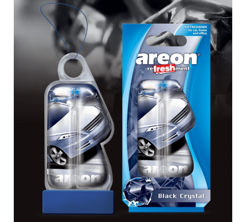 Ароматизатор подвесной гелевый Areon LIQUID Black Crystal (Черный Кристалл) 8,5 мл