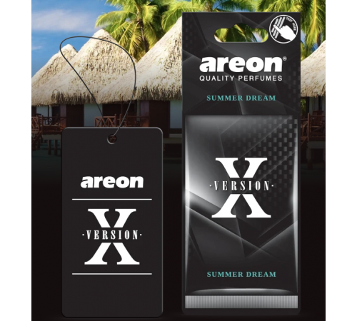 Ароматизатор воздуха картонный черный Areon X VERSION Summer Dreams (Летняя мечта)