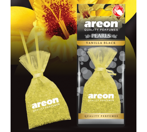 Ароматизатор подвесной мешочек с гранулами Areon PEARLS Vanilla Black (Ванила Блэк) 31гр.