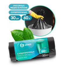 Мешок для мусора ПНД в рулоне 60л. 65*55 8 мкр. (черный)  (рул. 30 шт)