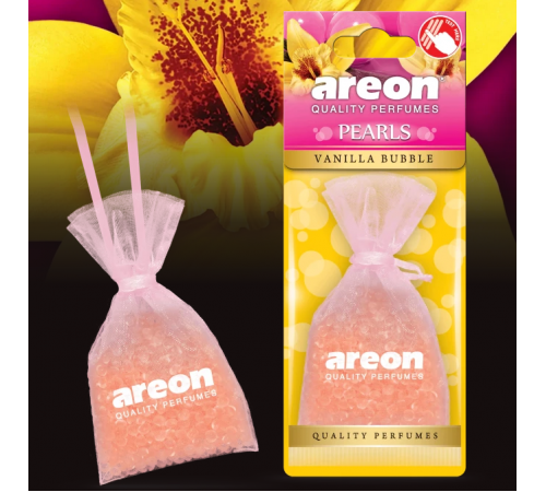 Ароматизатор подвесной мешочек с гранулами Areon PEARLS Vanilla Bubble (Ванила Бабл) 31гр.