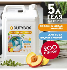 Эко-гель для стрики Концентрат DutyBox 'Персик и масло жожоба' (200 стирок),5 л