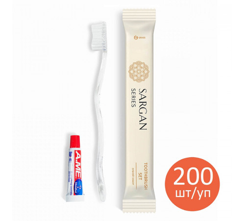 Зубной набор Grass «Sargan» флоу-пак, 200 шт/уп Зубной набор Grass «Sargan» флоу-пак, 200 шт/уп