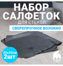 Набор салфеток для стекол Tidy 'Magic Glass' 35*35см, 220гр/м2, 2 шт