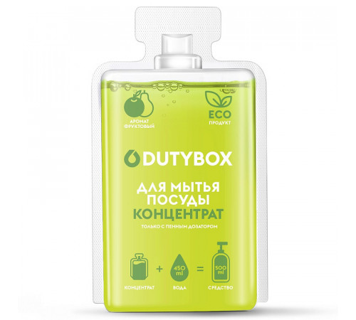 Эко-пенка для посуды Концентрат DutyBox DISHES 'Фруктовый аромат', 50 мл Эко-пенка для посуды Концентрат DutyBox DISHES 'Фруктовый аромат', 50 мл