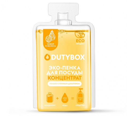 Эко-пенка для посуды концентрат DutyBox DISHES 'Инжир и мелисса', 50 мл Эко-пенка для посуды концентрат DutyBox DISHES 'Инжир и мелисса', 50 мл